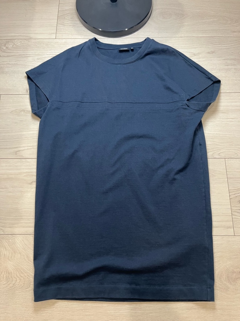 Kate Spade dress Saturday Crew Neck Dress Navy  Short Sleeve T-Shirt Women Small - Picture 2 of 8